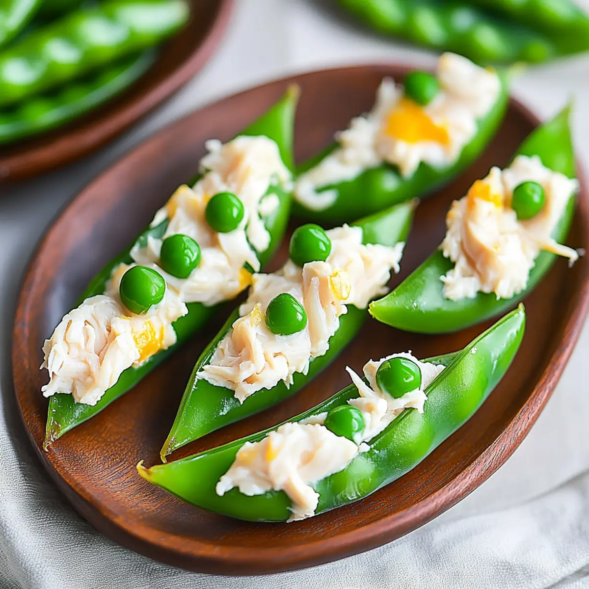 Irresistible Crab and Cream Cheese Stuffed Snow Peas Delight