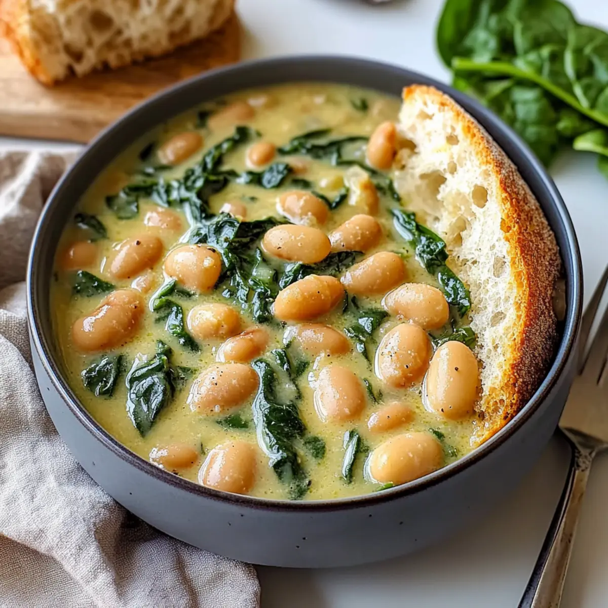 Creamy Butter Beans with Spinach: A Cozy Dinner Delight