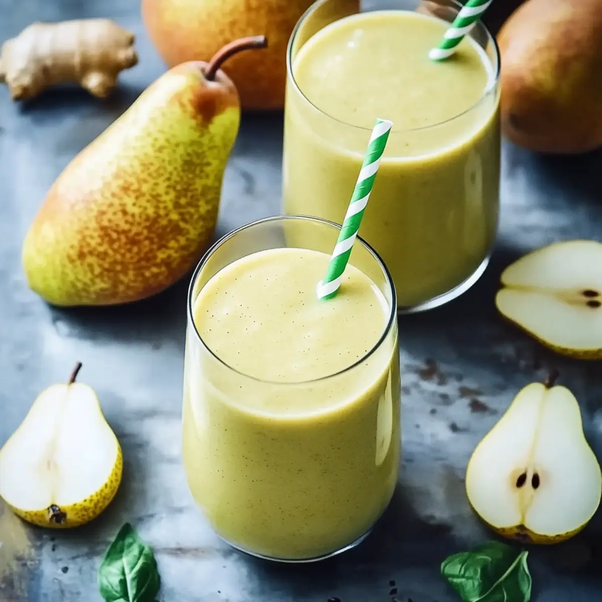 Energizing Pear Ginger Smoothie for a Fresh Start