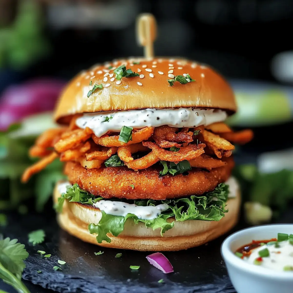 Banging Bhaji Burger: Crispy and Flavor-Packed Delight