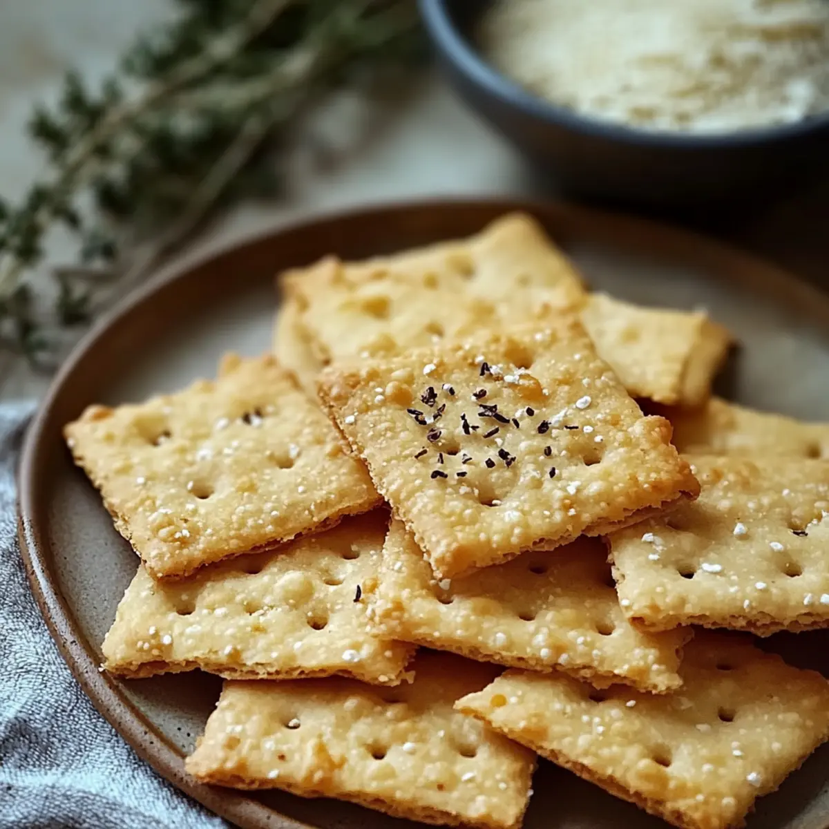 Delicious Cheese-y Chickpea Flour Crackers for Snacking Fun