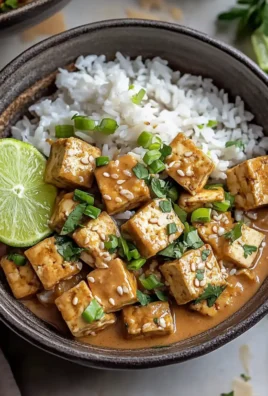Savory Peanut Tofu with Coconut Rice for Cozy Nights
