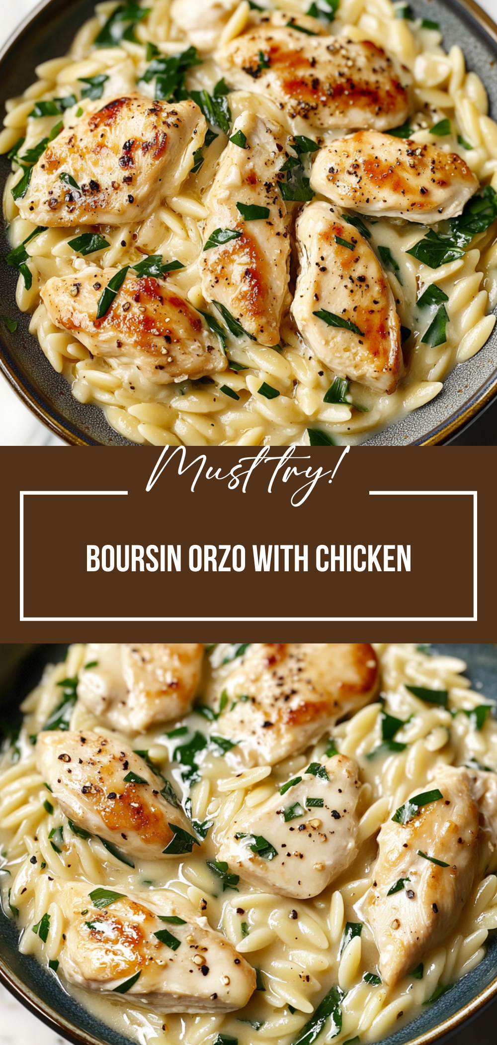 Boursin Orzo with Chicken