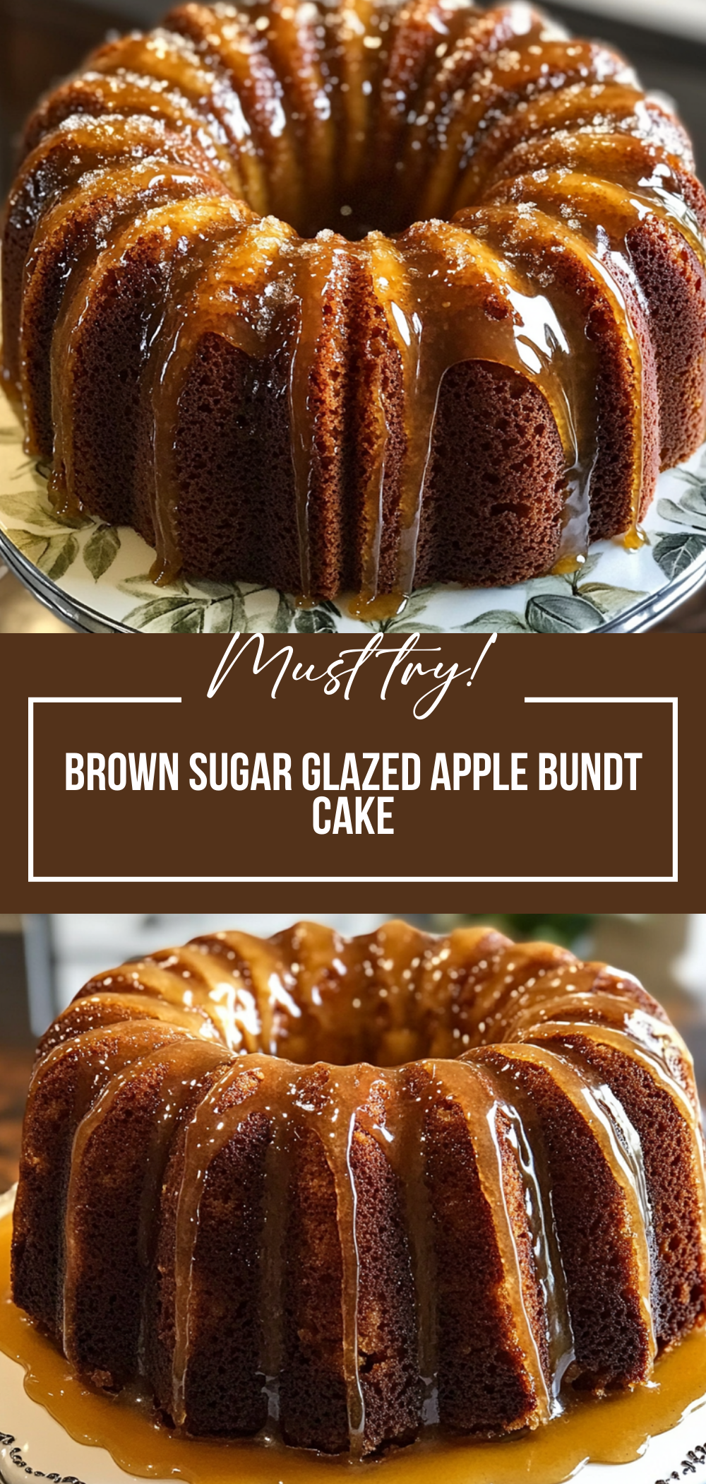 Brown Sugar Glazed Apple Bundt Cake