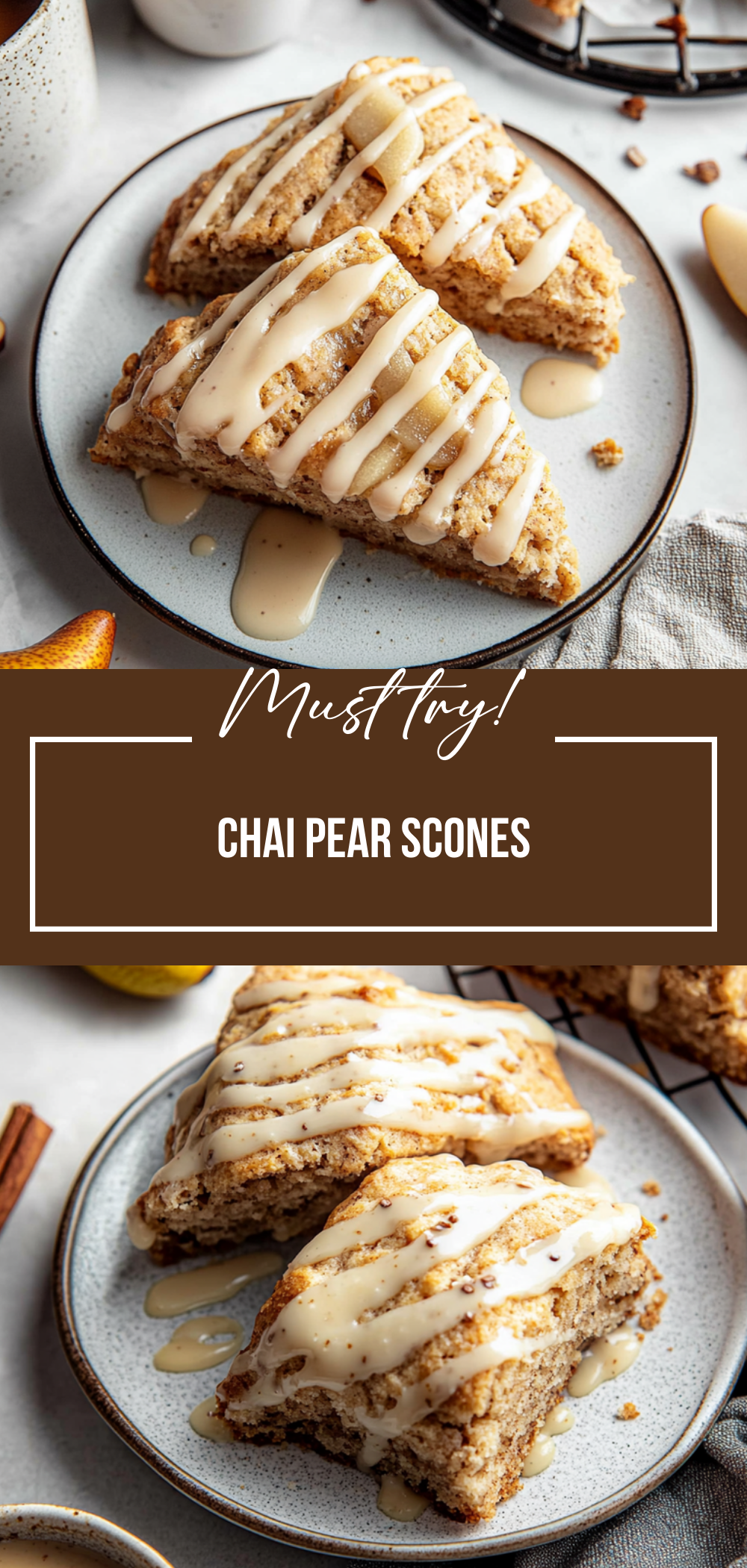 Chai Pear Scones