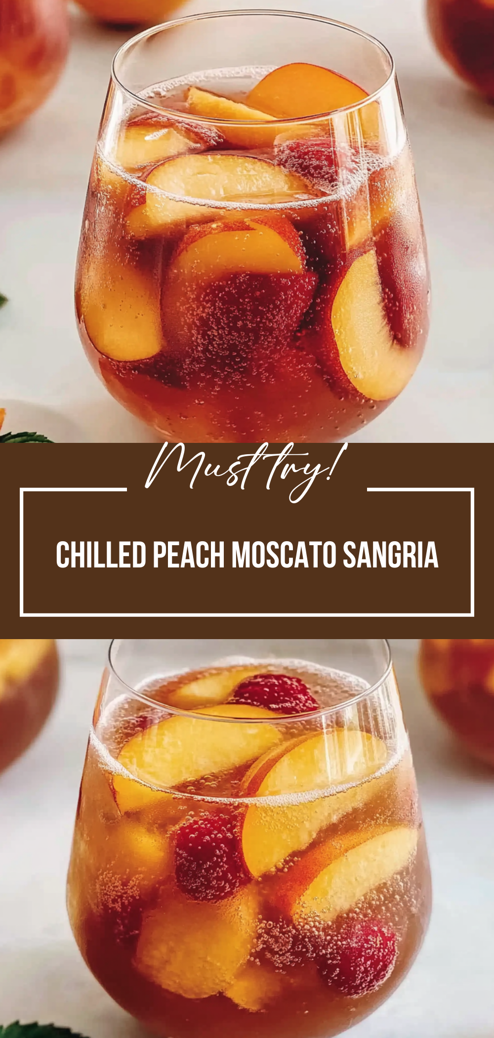 Chilled Peach Moscato Sangria