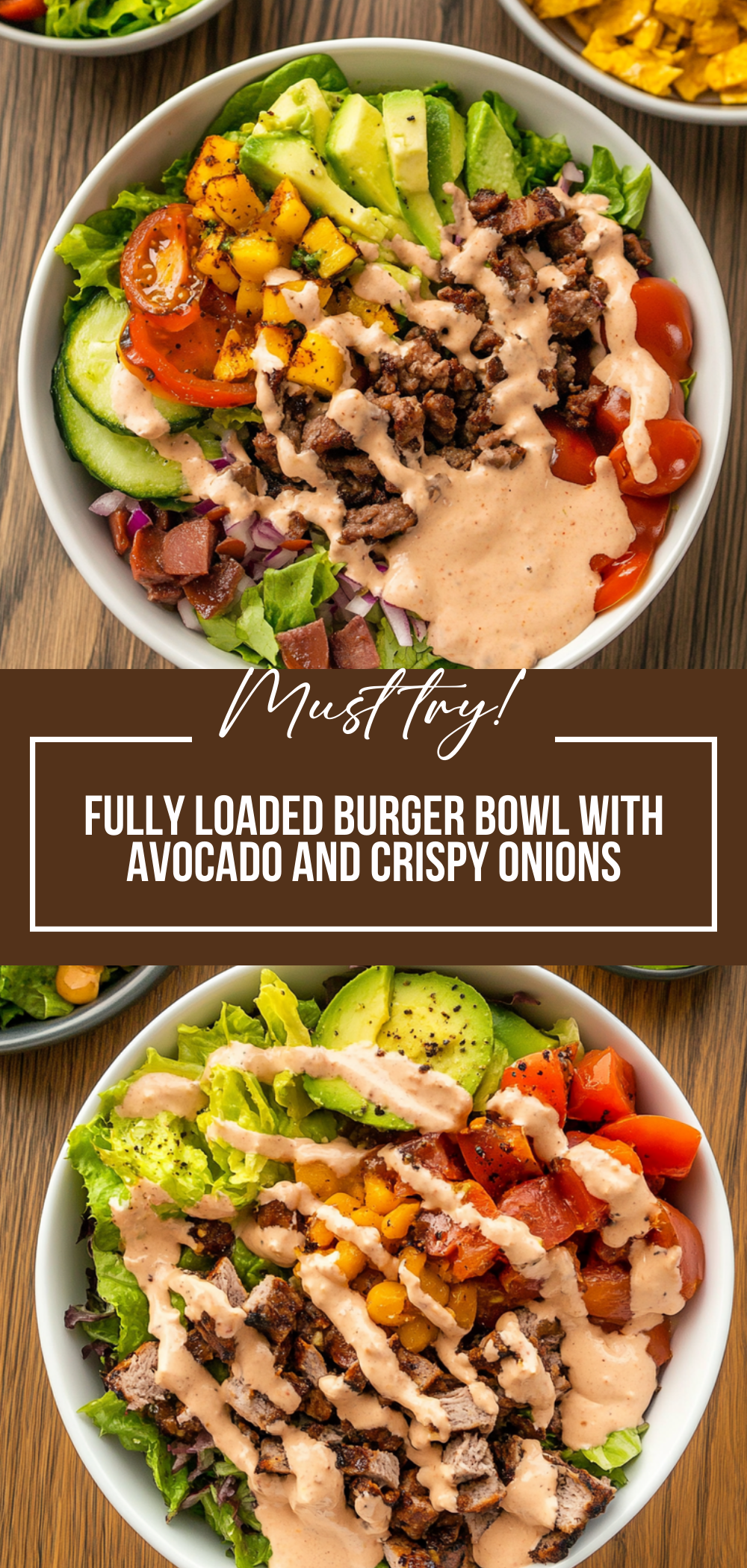 Fully Loaded Burger Bowl with