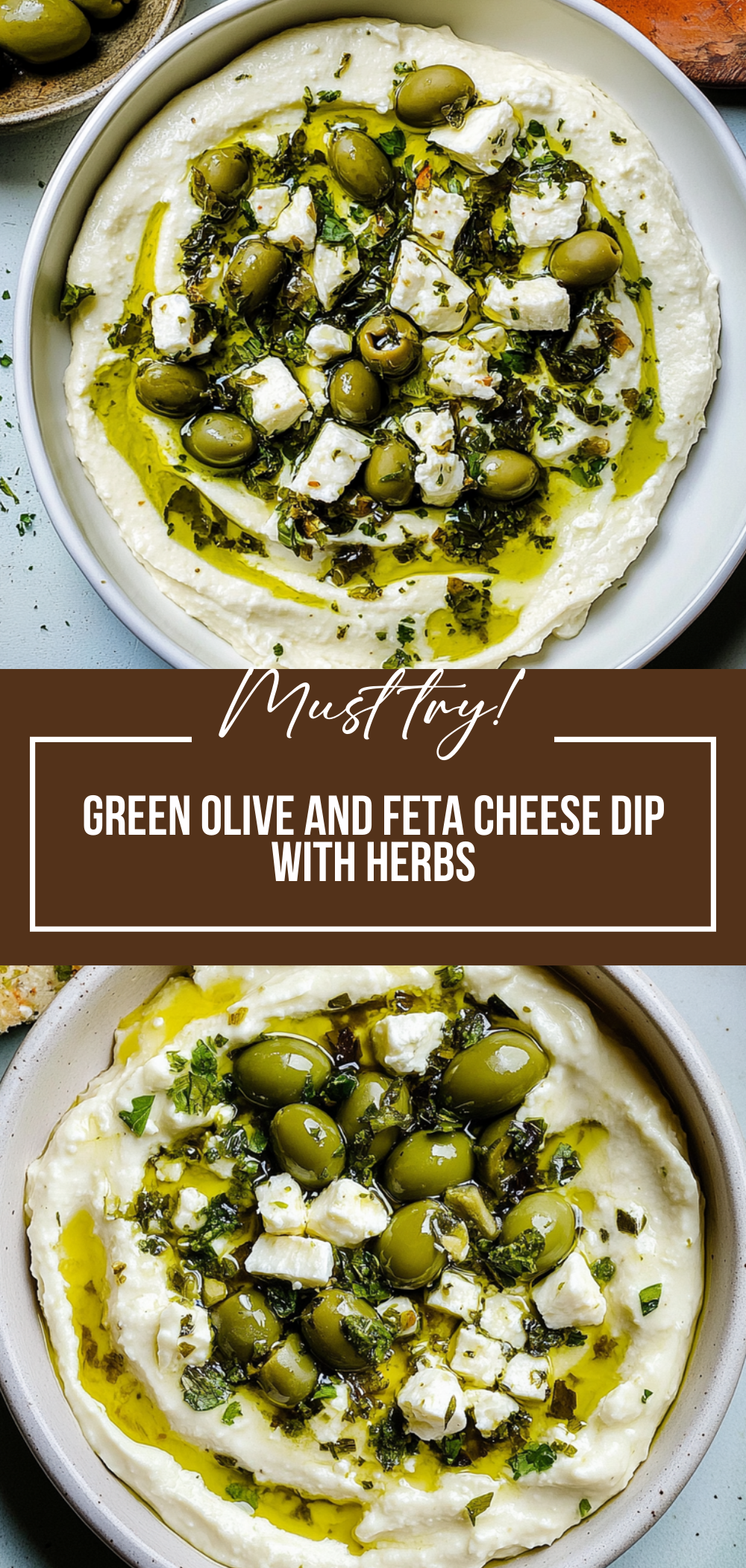 Green Olive and Feta Cheese Dip