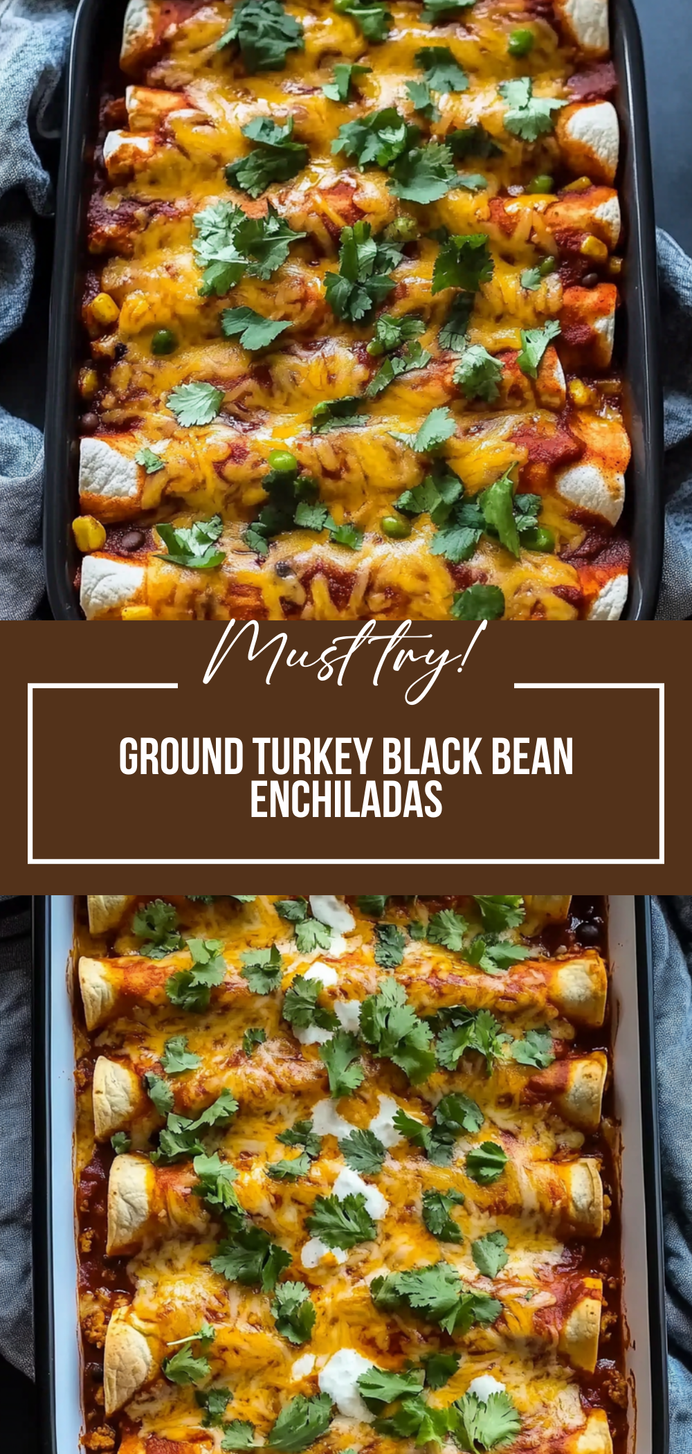 Ground Turkey Black Bean Enchiladas
