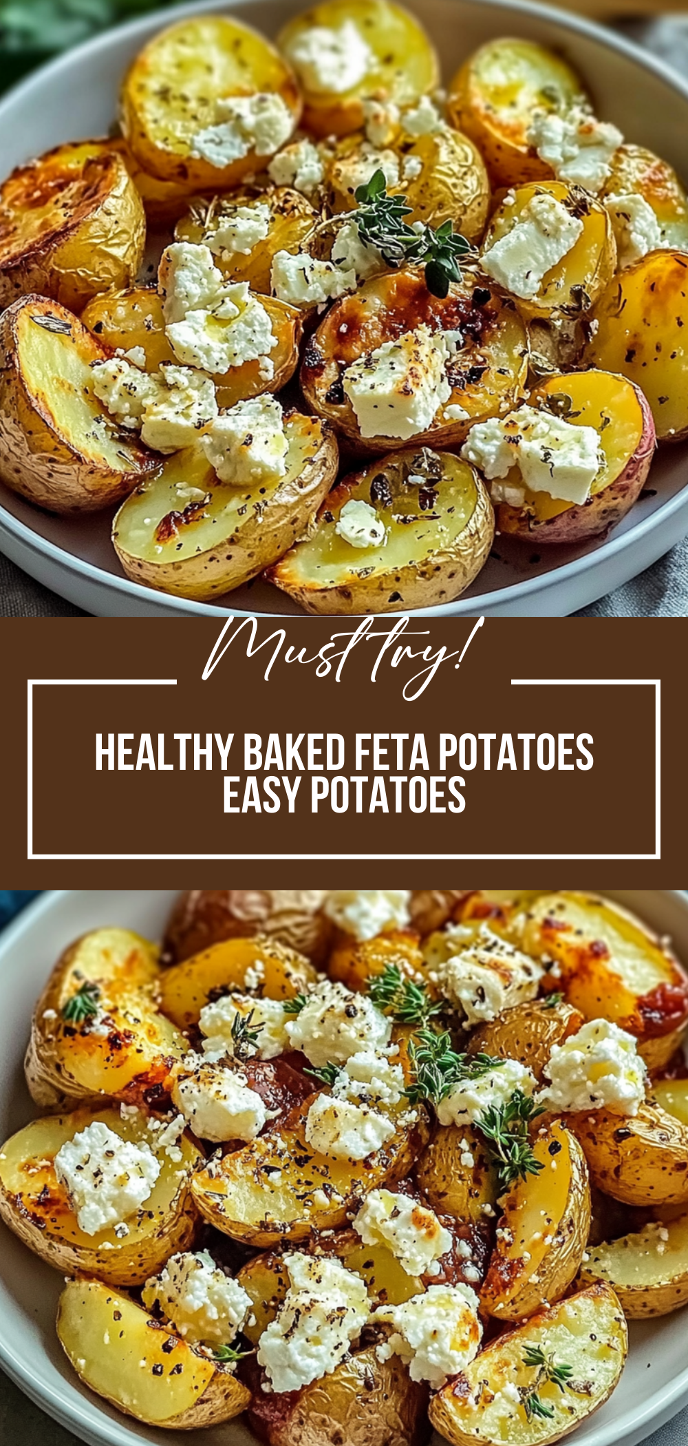 Healthy Baked Feta Potatoes : Easy Potatoes