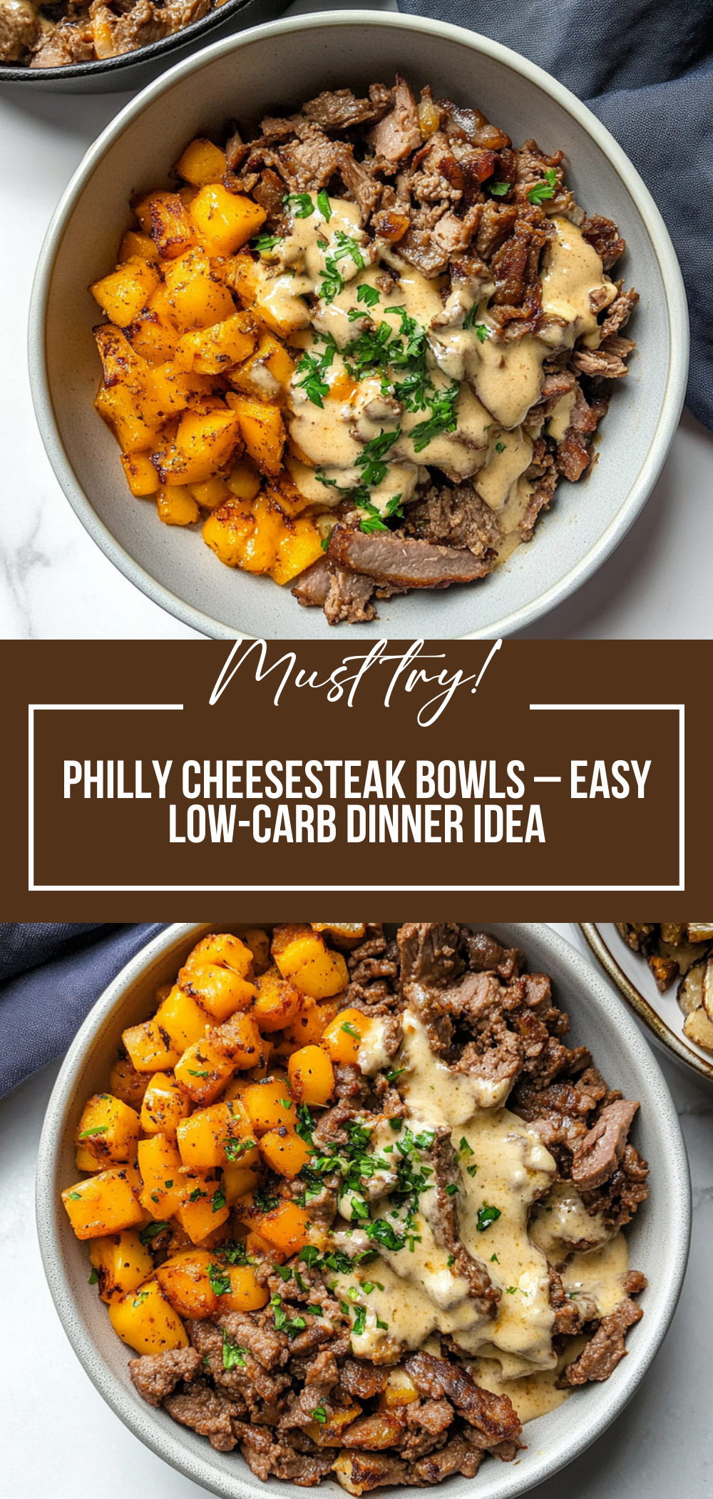 Philly Cheesesteak Bowls – Easy Low-Carb Dinner Idea