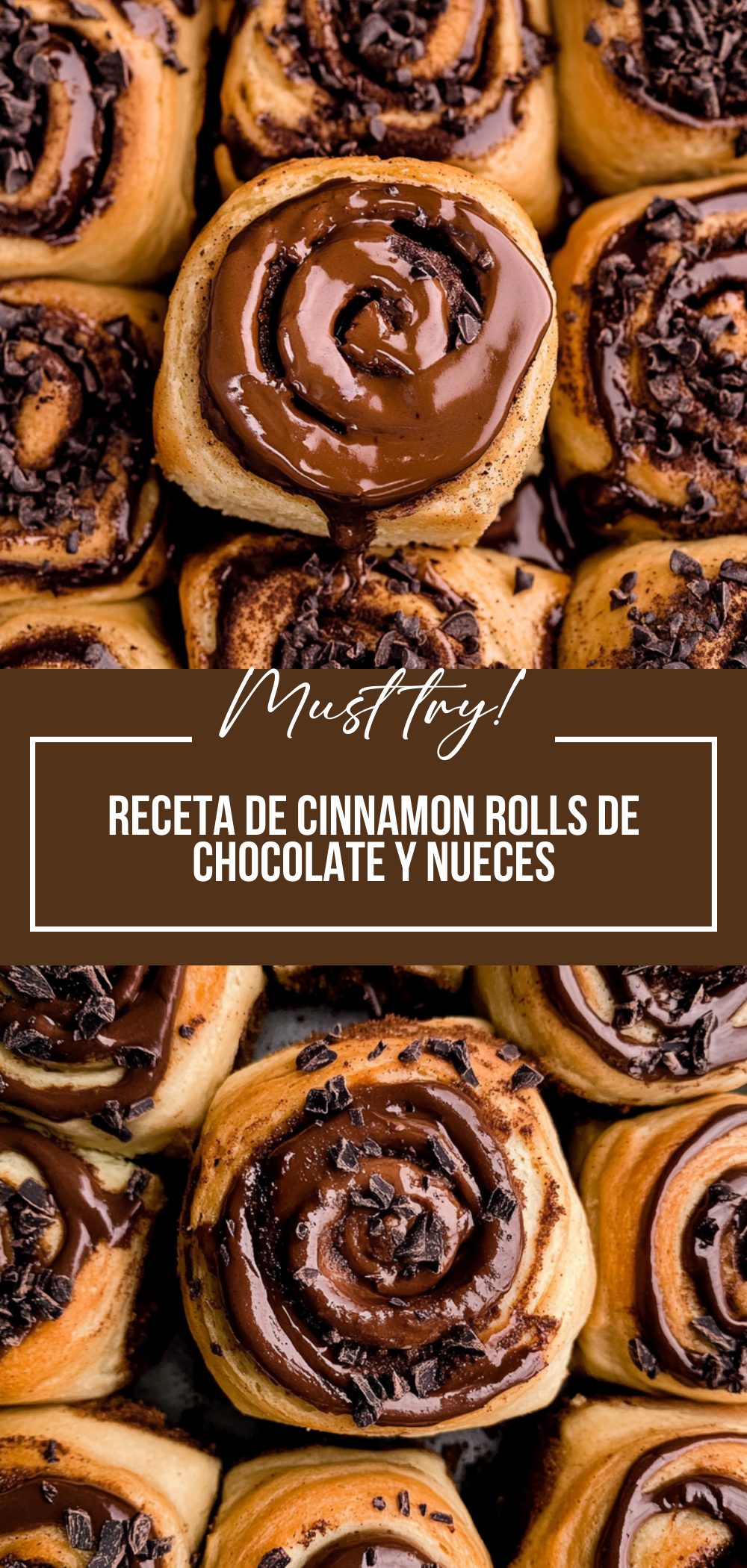 Receta de cinnamon rolls de chocolate