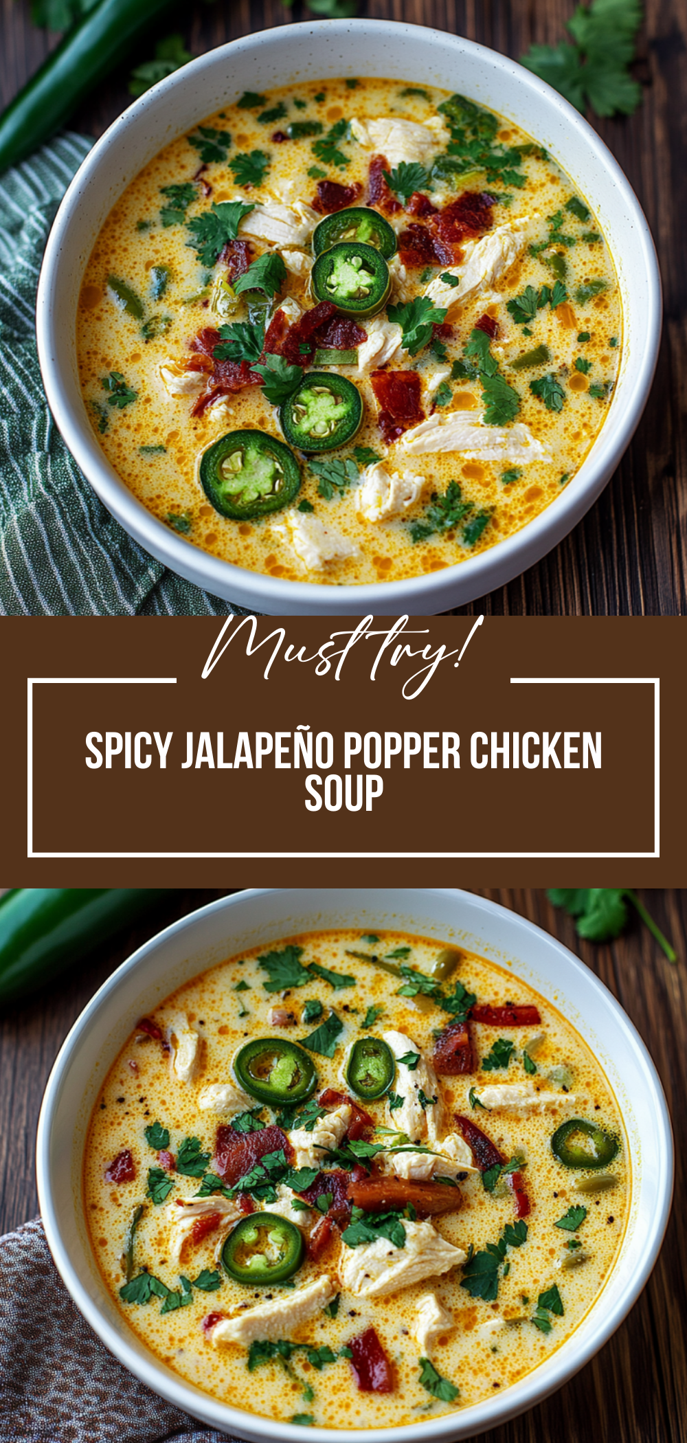 Spicy Jalapeño Popper Chicken Soup