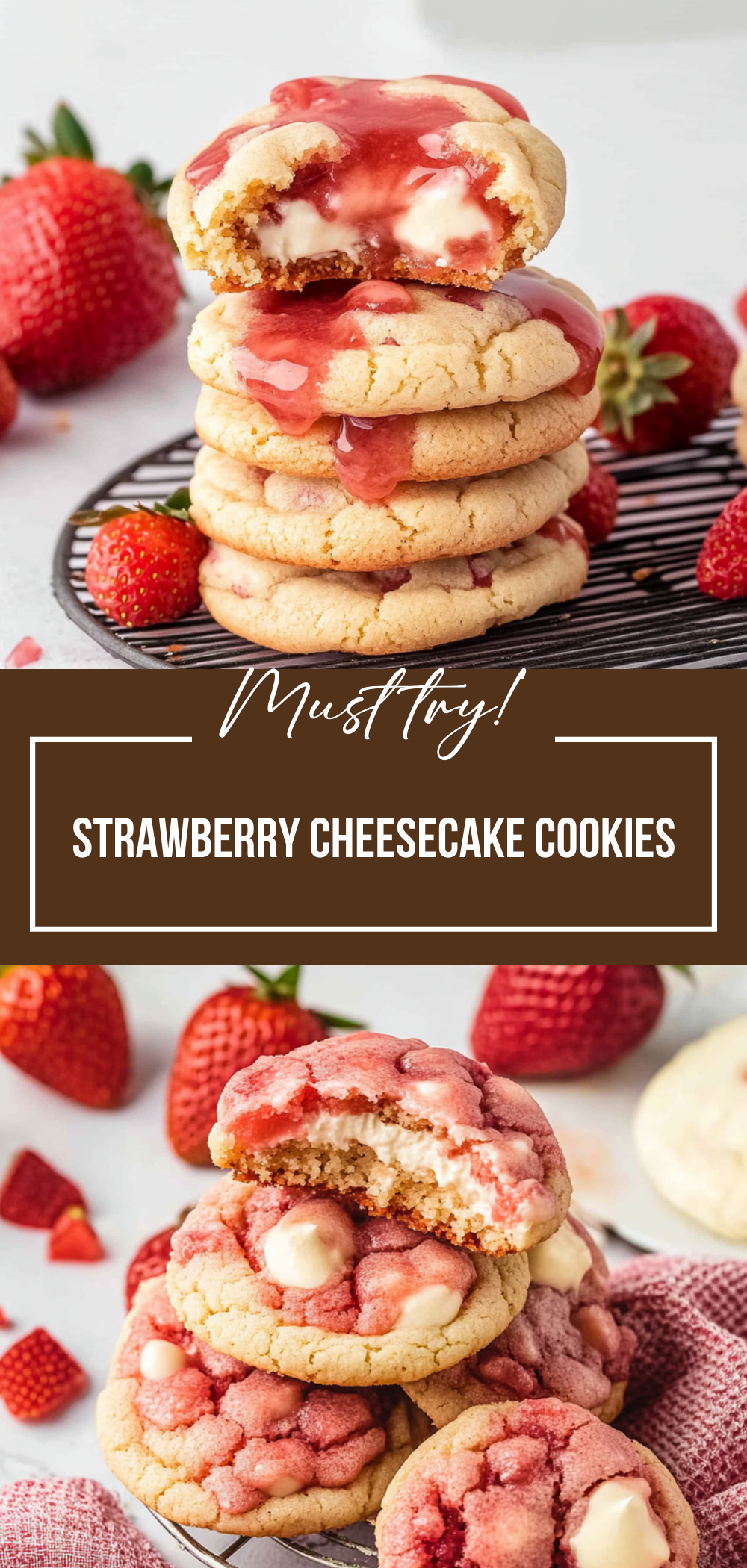 Strawberry Cheesecake Cookies