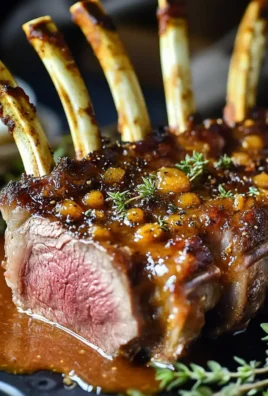 Mouthwatering Roast Rack of Lamb with Apricot Mustard Glaze