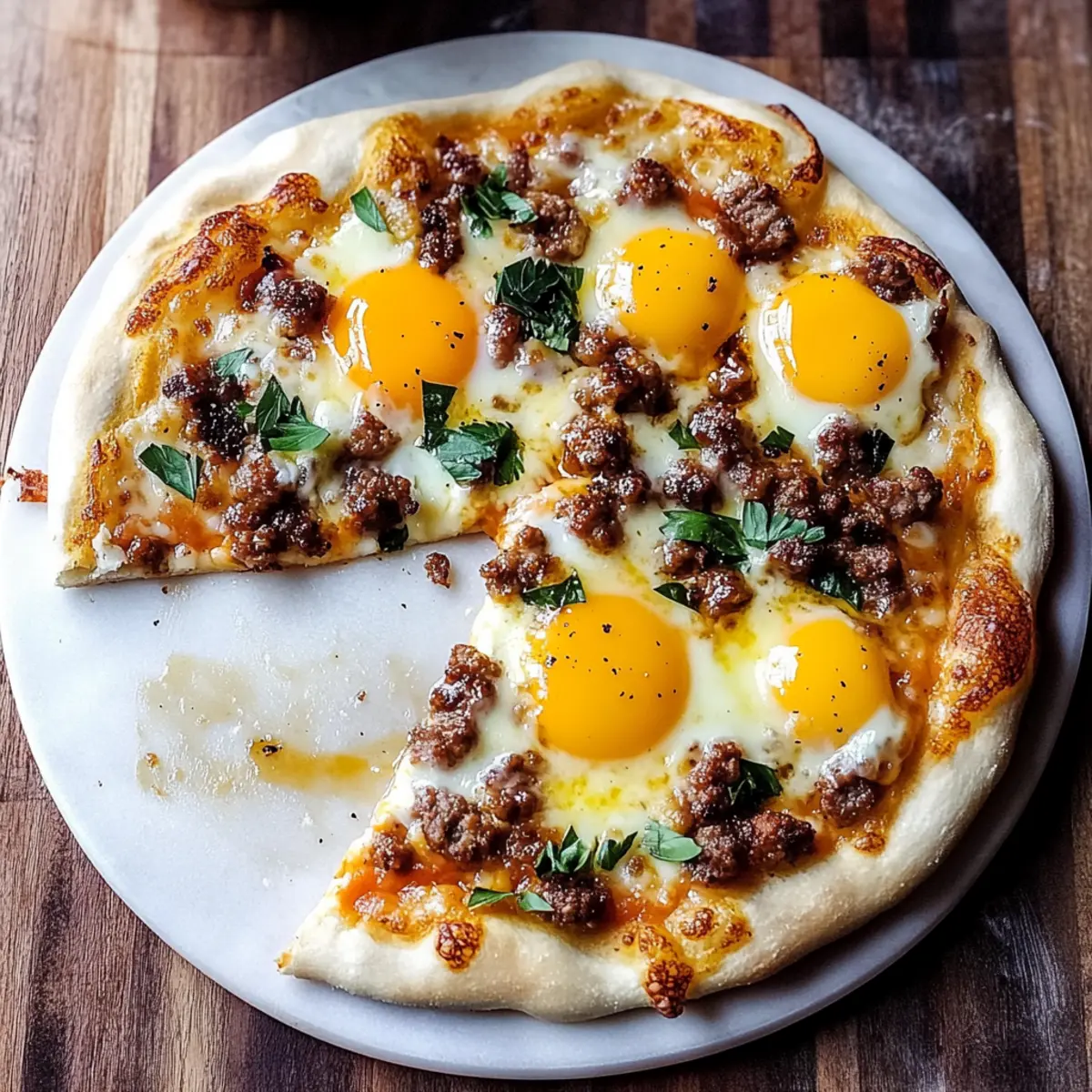 Satisfy Mornings with Protein-Packed Sausage & Egg Breakfast Pizza